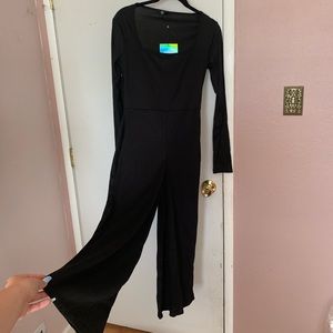 Crop leg cotton jumpsuit